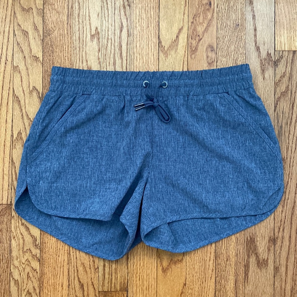 BCG chambray running shorts: color-blue: size -M: 3.5 inch inseam